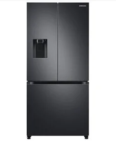 Samsung-Matte-Black-495L-French-Door-Fridge-Freezer