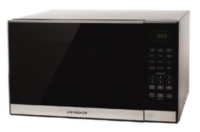 Living&Co-Microwave-34-Litres-1100w-Black/Stainless-Steel