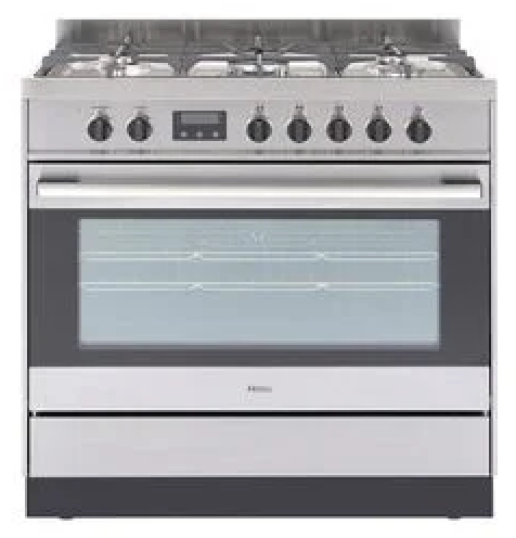Haier-90cm-Freestanding-Electric-Oven-w/-Gas-Cooktop-Stainless-Steel