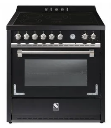 Steel-Oxford-Freestanding-90cm-Multifunction-Oven-Cooker-with-Induction-Cooktop-Black