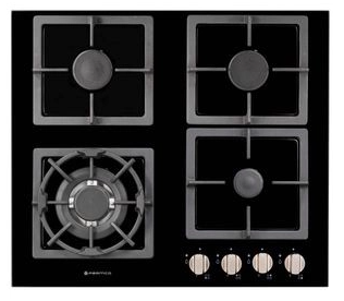 Parmco-600mm-Black-Glass-3-Gas-Hob-With-Wok