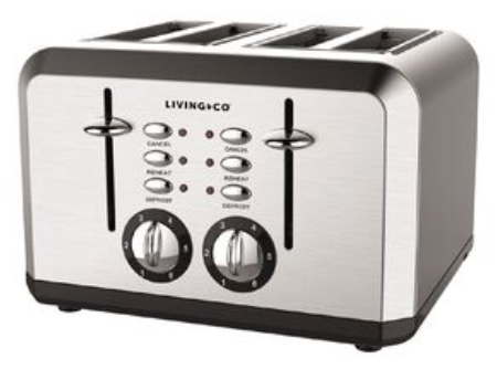Living&Co-Toaster-4-Slice-Stainless-Steel
