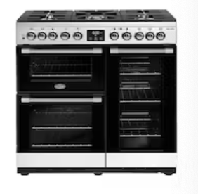Belling-90CM-CookCentre-Deluxe-Dual-Fuel-Freestanding-Oven-with-Gas-Cooktop-Stainless-Steel