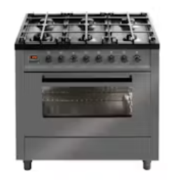 ILVE-90cm-Dual-Fuel-Freestanding-Oven-with-Gas-Cooktop-Grey