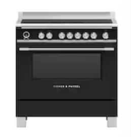 Fisher-&-Paykel-90cm-Pyrolytic-Freestanding-Oven-with-Induction-Cooktop-Black