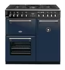 Belling-90cm-Richmond-Deluxe-Freestanding-Oven-with-Gas-Cooktop-Midnight-Blue