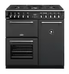 Belling-90cm-Richmond-Deluxe-Freestanding-Oven-with-Ga-Cooktop-Graphite